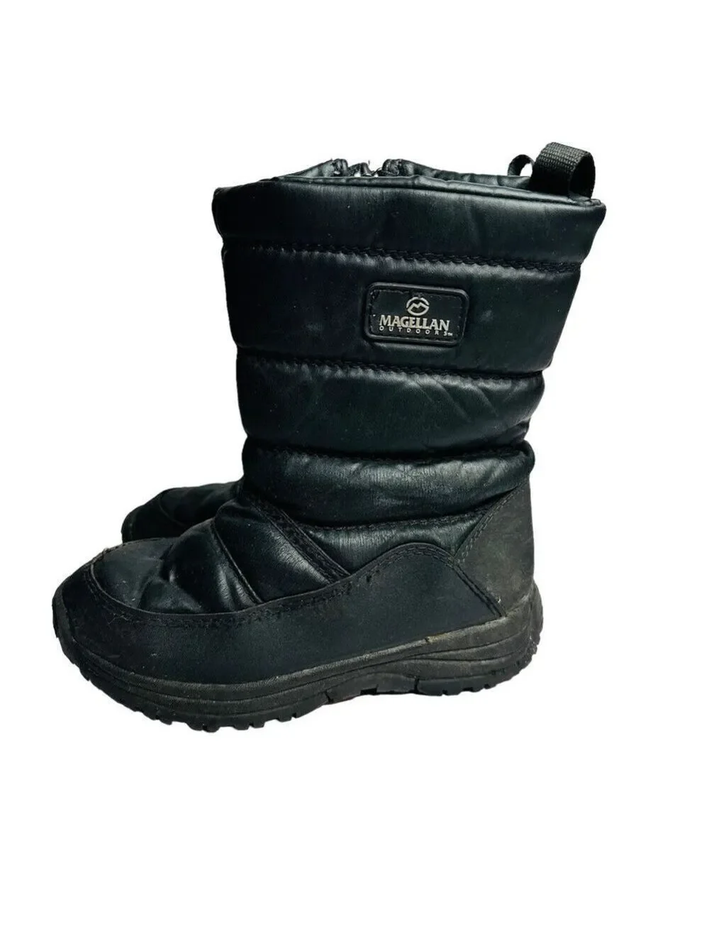Magellan Outdoors Youth‎ Kids Black Winter Boots Side Zip Size 2